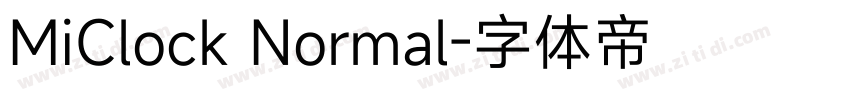 MiClock Normal字体转换